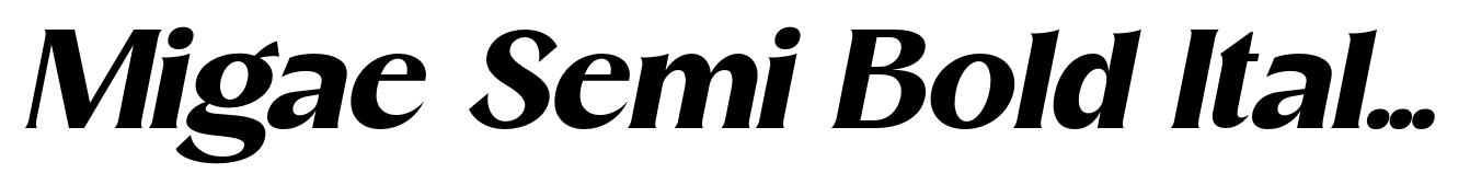 Migae Semi Bold Italic